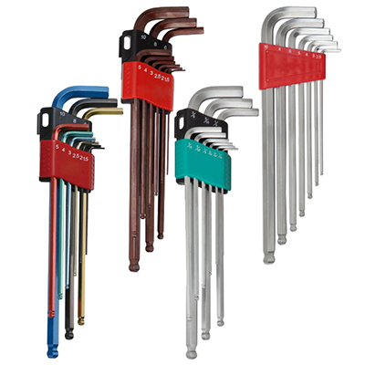 Extra-long ball-point hex key wrench set