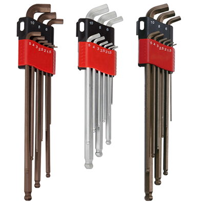 Ball-point hex key wrench set (super-short arm, 90/110)
