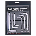 6 pc L-Type Star Wrench Set